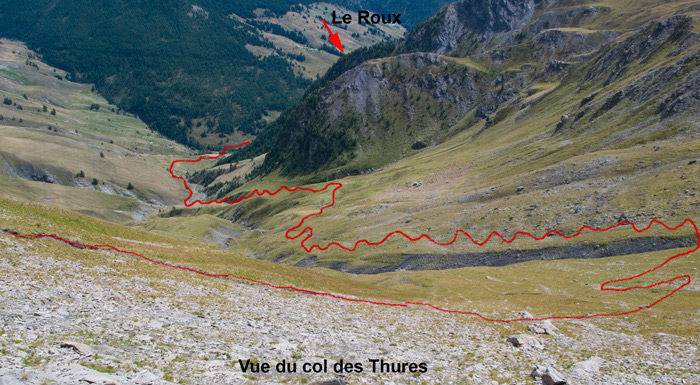 Versant SE du Col des Thures