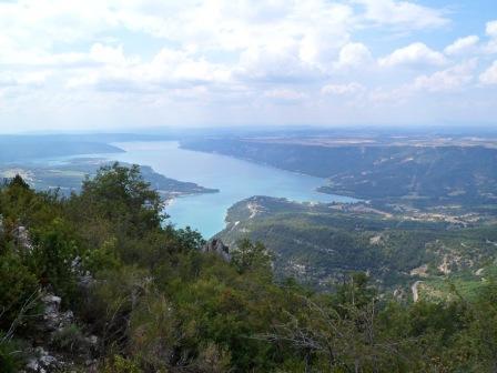 Le lac de Ste Croix depuis le col de l'Ane