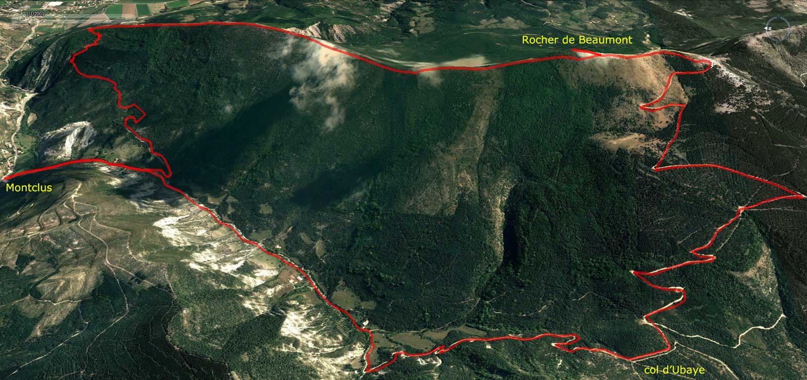 topo sur Google Earth