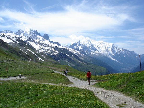 Col de Balme : Versant français du col de Balme avec le Mt Blanc