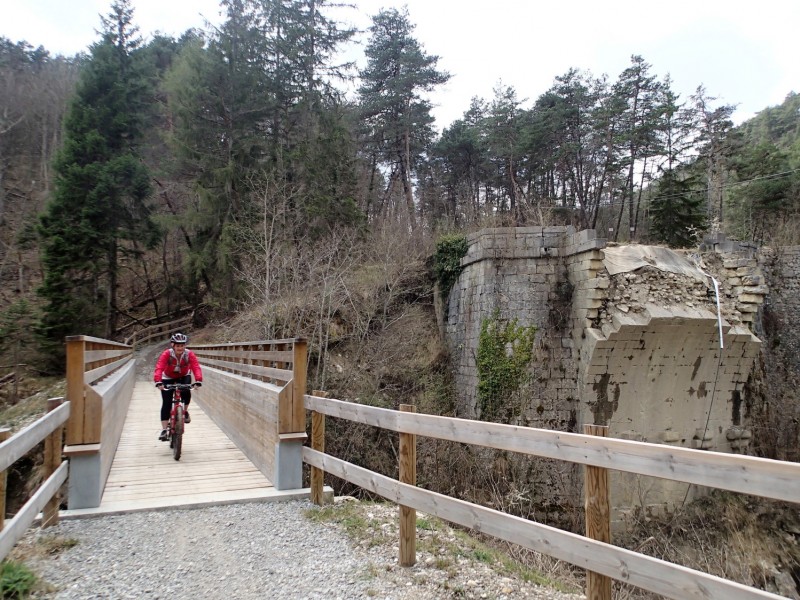 Le grand pont de bois : Bien solide à côté de son ancêtre en déroute !