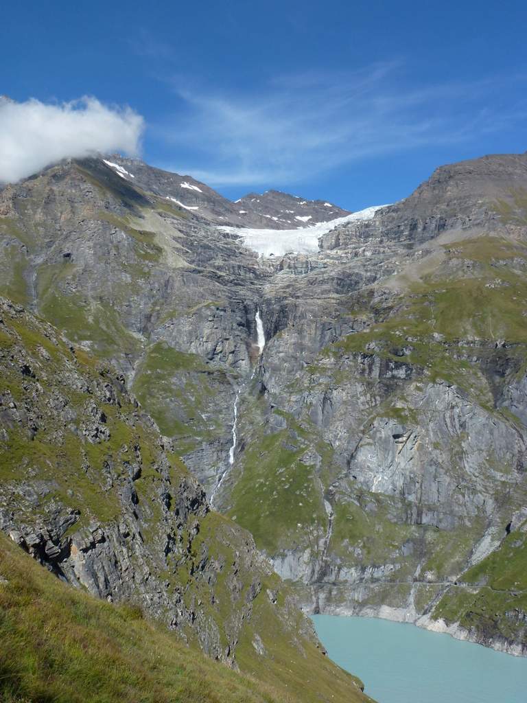 Clacier de Gietroz : Glacier et cascade de Gietroz