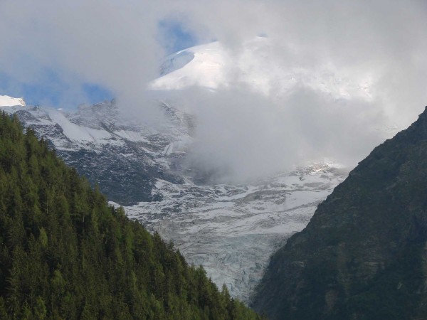 Le départ : Face au Mont-Blanc