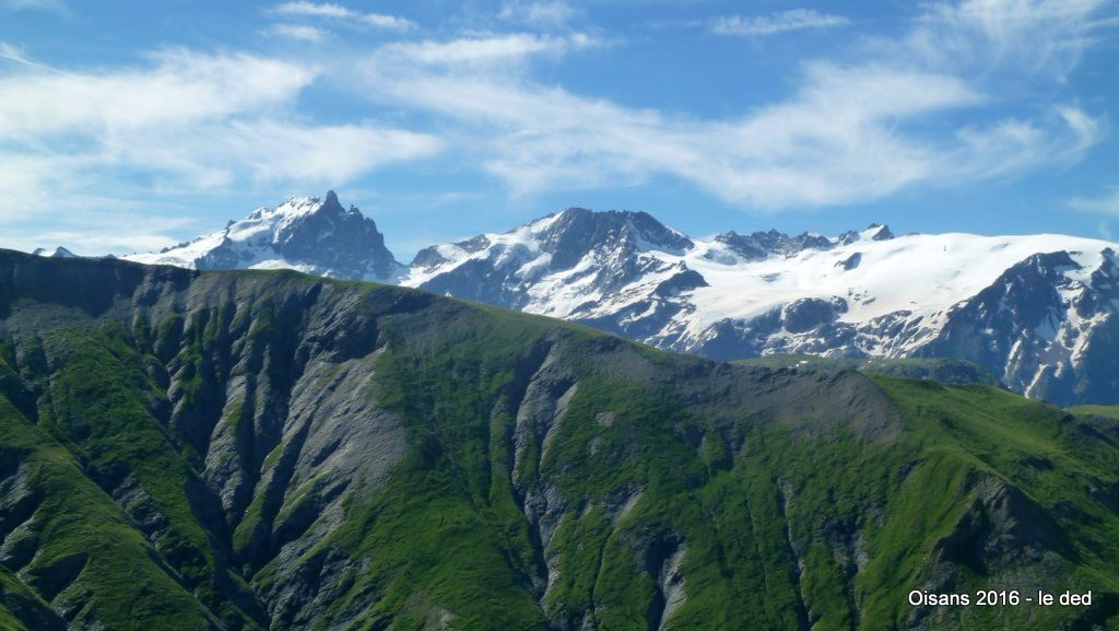 les 2 étoiles: Meije, Rateau, glacier du Mont de Lans