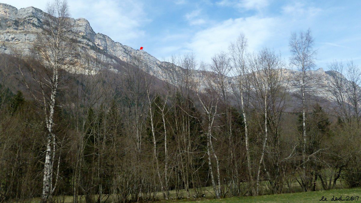 Passerelle du Vertige des Cîmes en versant Est de la façade du Vercors