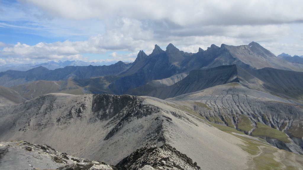 Aiguilles d'Arves, vue du Pic du Mas de la Grave