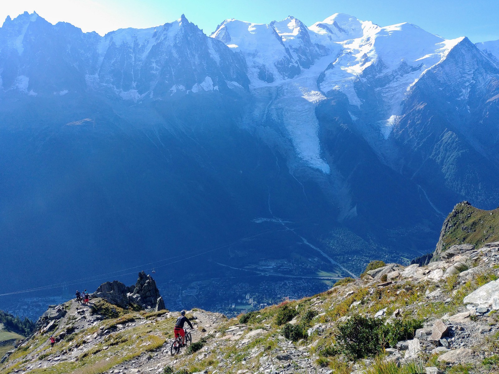 Col du Brévent : massif du Mt Blanc imposant 