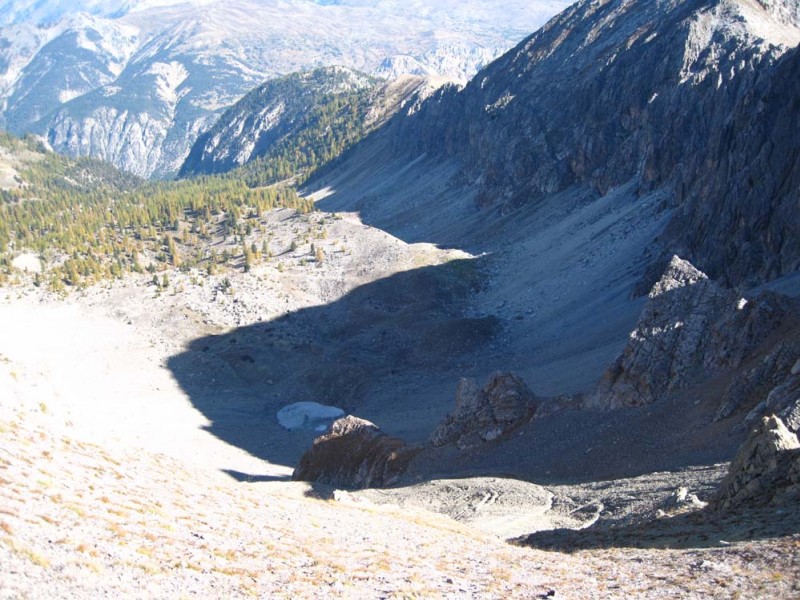 Col des Peygus : La glacière de la face Nord
