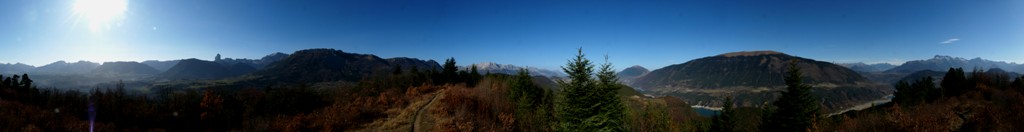 Panorama : à 360° de la vue du sommet de la Côte Rouge