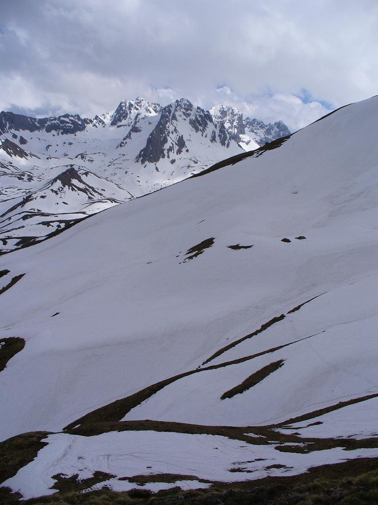 Col de la Platta : Premier champ de neige...