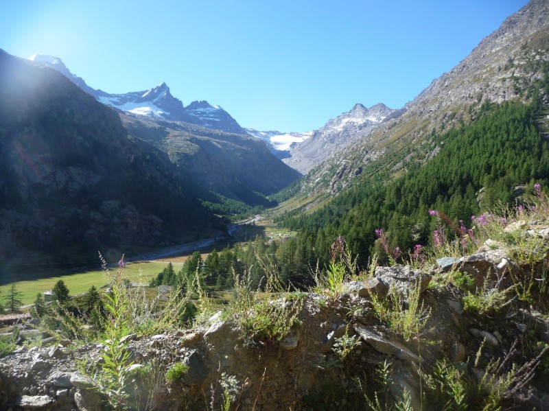 Mont Taou Blanc : Bout du vallon Valsavarenche en vue