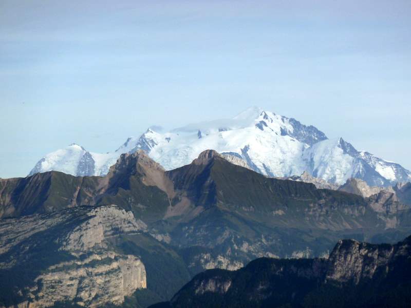 Mt Blanc : Mt Blanc, Pte Blanche, Jallouvre depuis les Chavannes