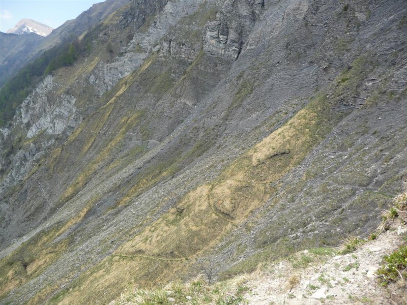Col de la Fougère : Début de la descente du col des Sausses côté Grésy