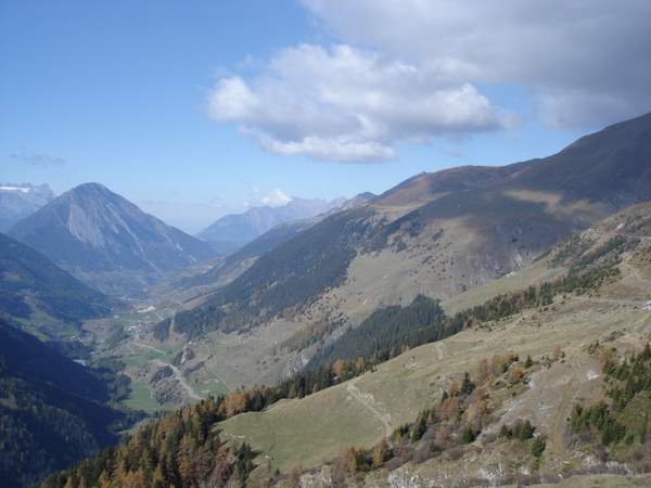 Val d'Entremont : La traversée vers la Vuardette en rive droite