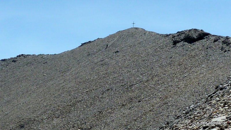 Punta Nera (sommet S 3040m) : Gilles choisit la directissime Dré dans l'pentu