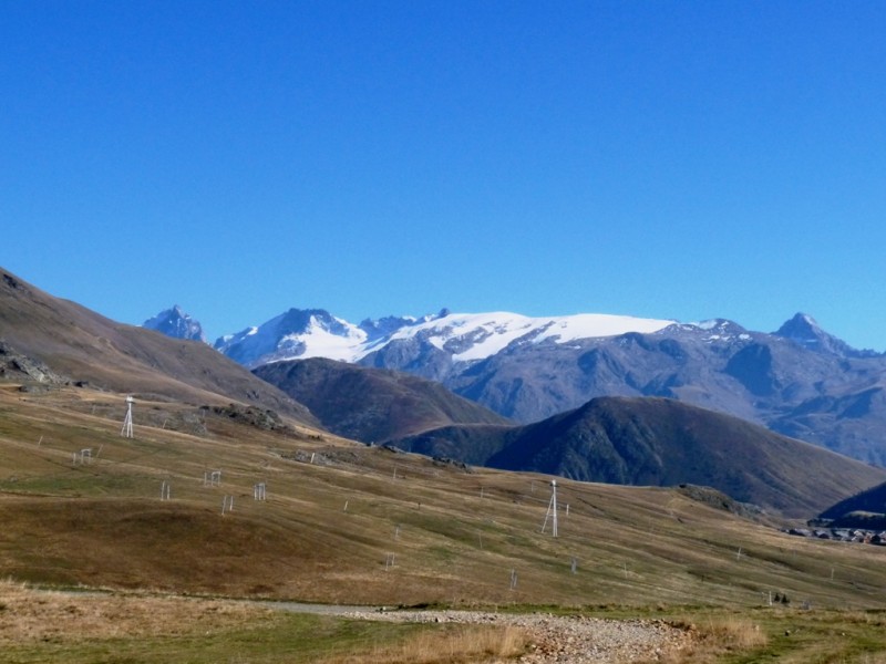 La Meije : Le Rateau et le glacier de la Girose.
