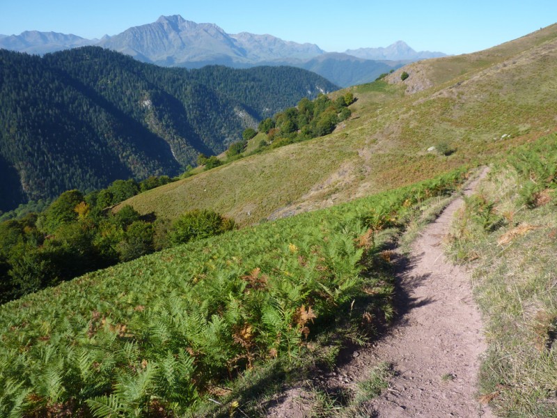 Sentier du Col de Sonères : Le haut de la descente