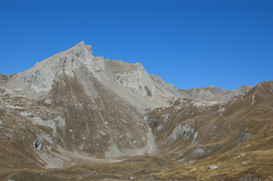 Aiguille d'Artanavaz : Le deuxième verrou barrant l'accès à la partie supérieure du vallon