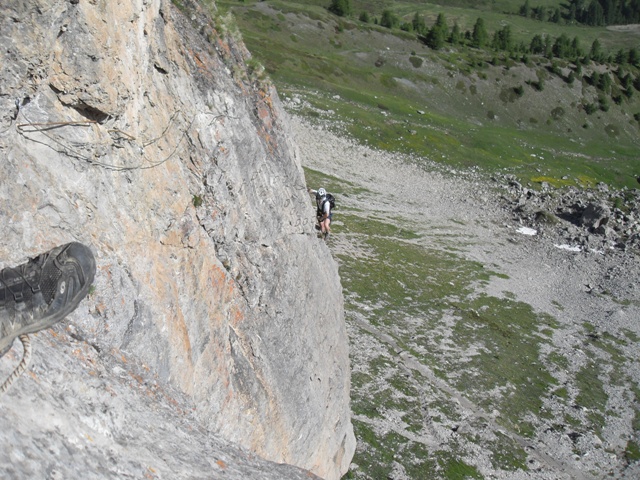 via du Rocher Blanc : bon rocher, via verticale et un peu athlétique.