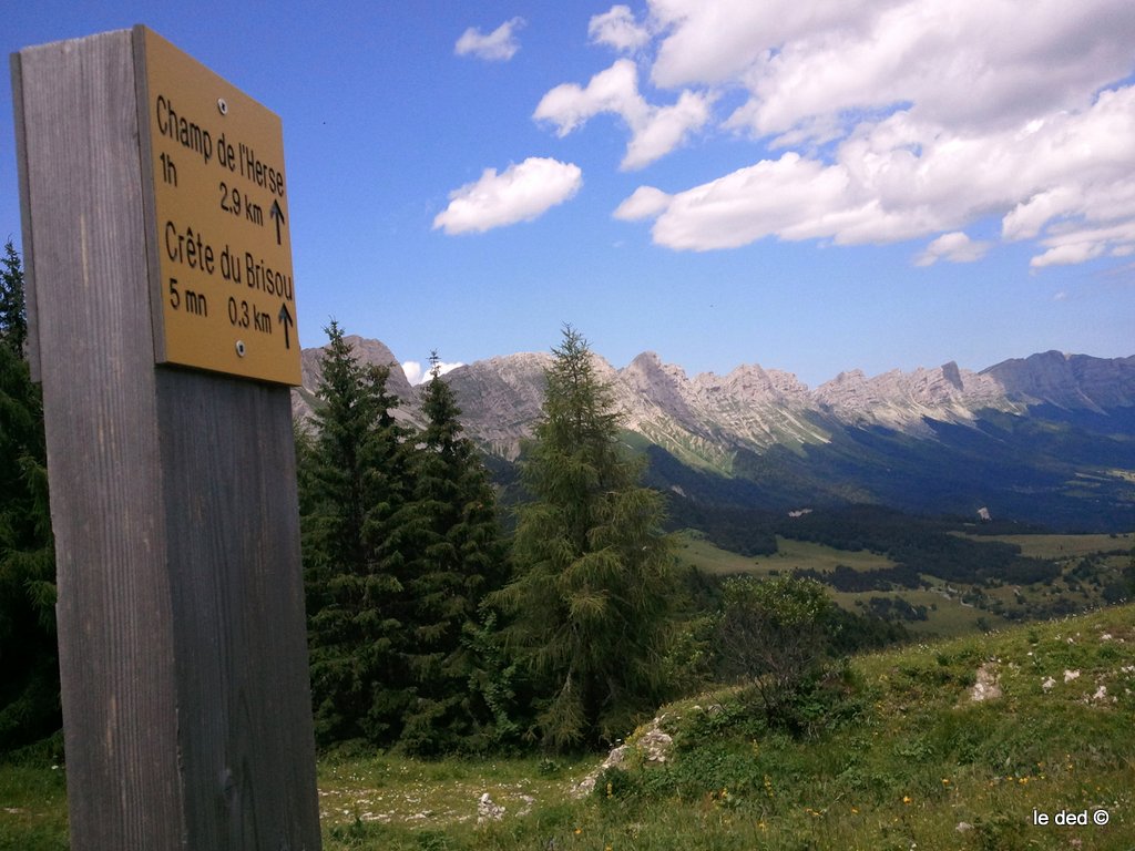 #1 Crête du Brisou : Belle vue sur la façade EST du Vercors Crête du Brisou : Belle vue sur la façade EST du Vercors