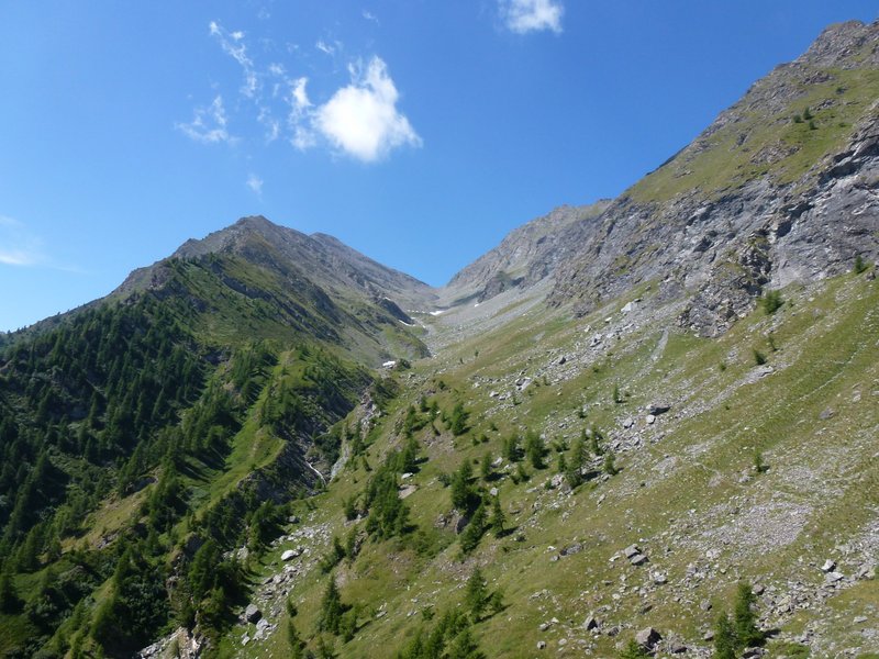 Passo della Longia : Montée versant NE