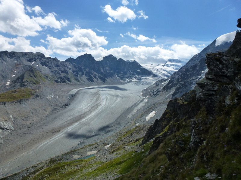 Col des Avouillons : Vue sur le glacier de Corbassière