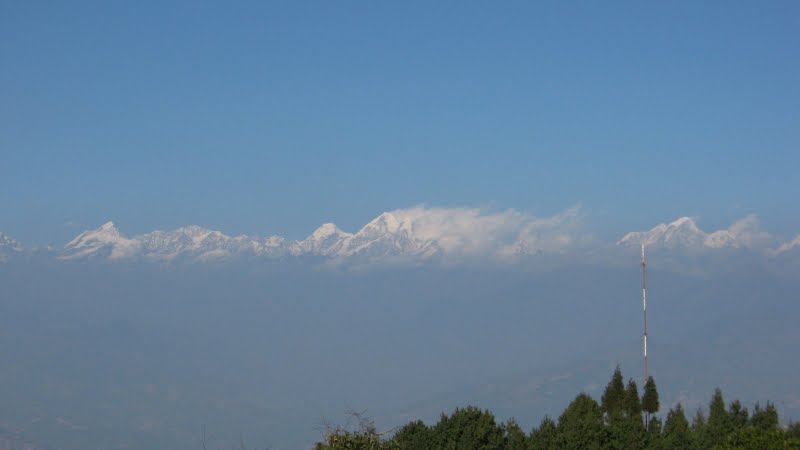 La chaine de l'Himalaya au point haut du topo.